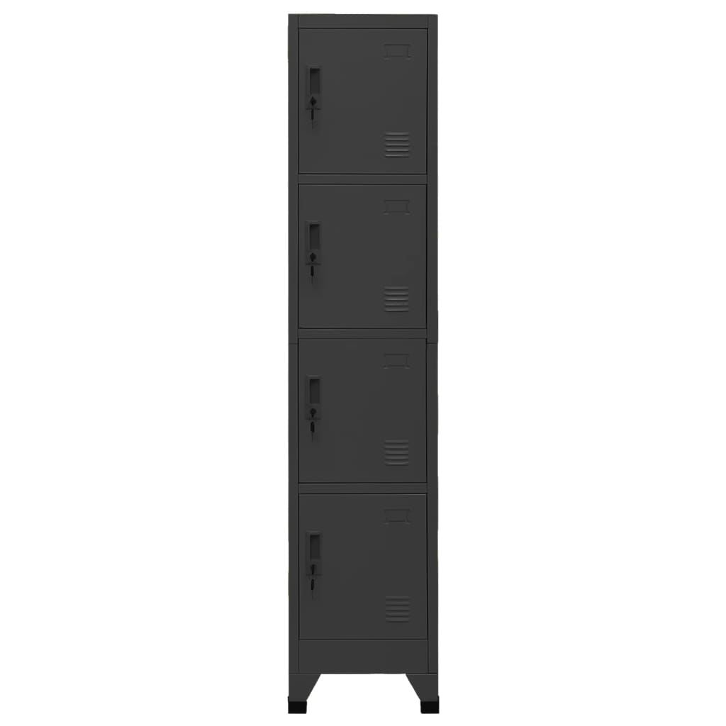Locker cabinet anthracite 38x45x180 cm steel