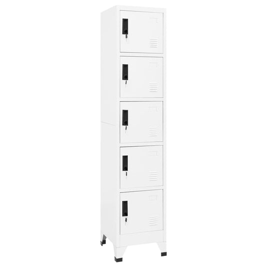 Locker cabinet white 38x40x180 cm steel