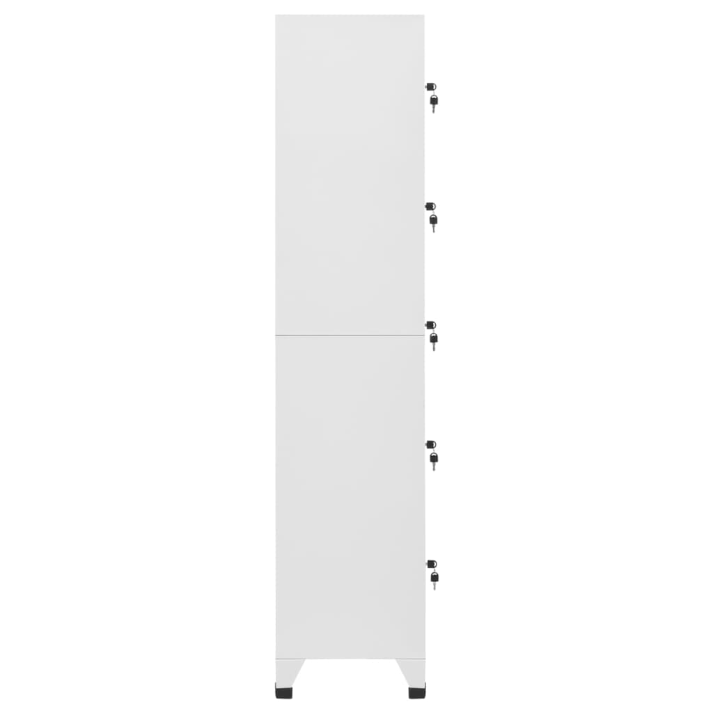 Locker cabinet light grey 38x40x180 cm steel