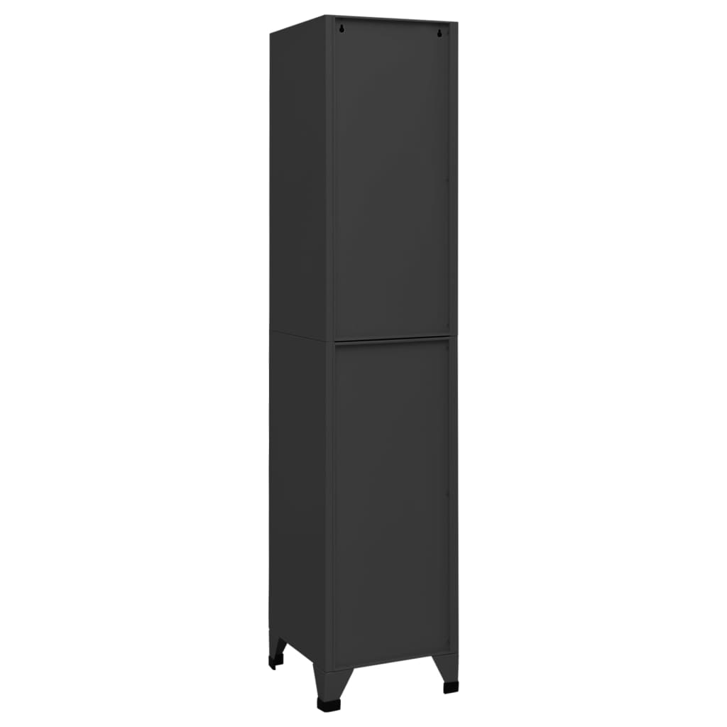 Locker cabinet anthracite 38x40x180 cm steel