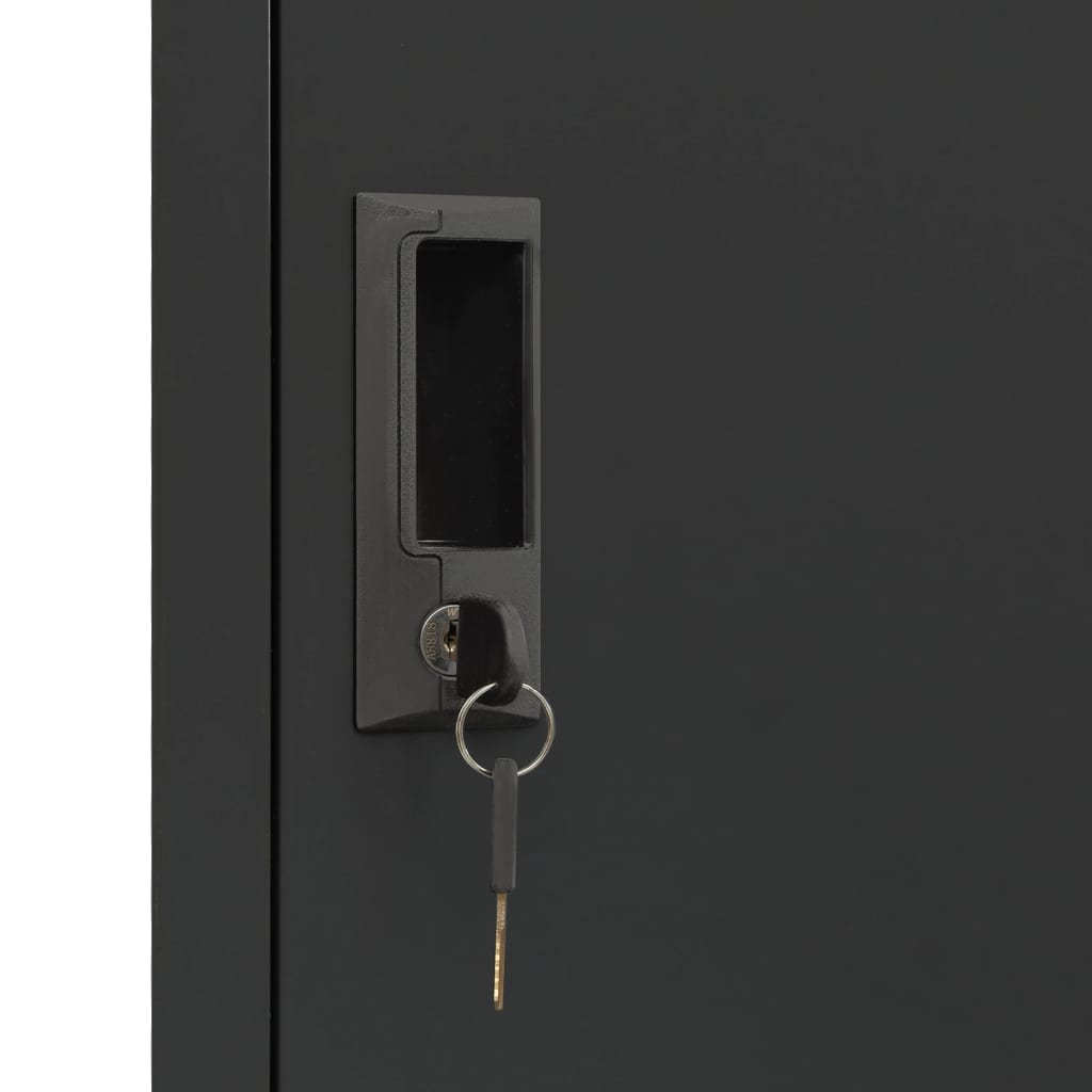 Locker cabinet anthracite 38x40x180 cm steel