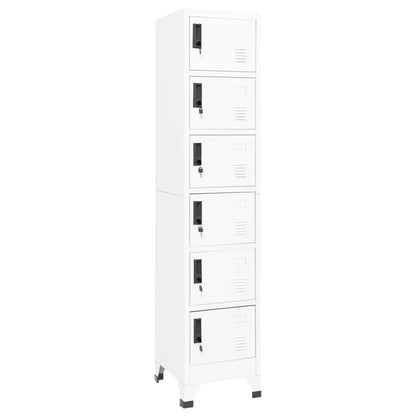 Schließfachschrank Weiß 38x40x180 cm Stahl