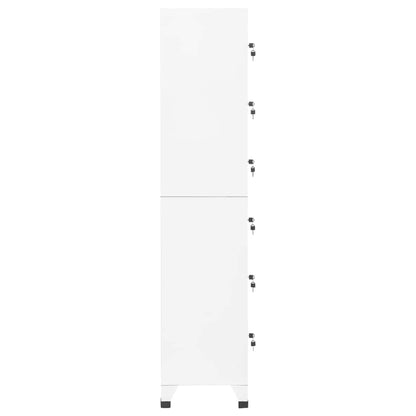 Schließfachschrank Weiß 38x40x180 cm Stahl
