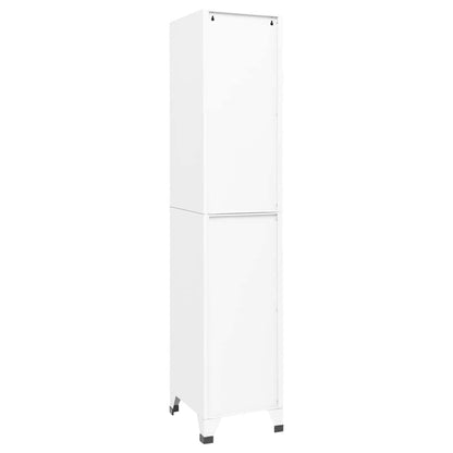 Schließfachschrank Weiß 38x40x180 cm Stahl