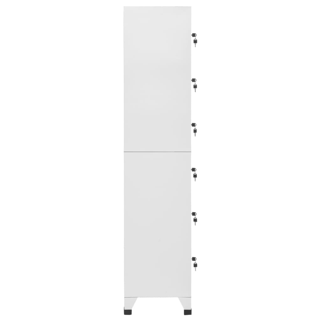 Locker cabinet light grey 38x40x180 cm steel