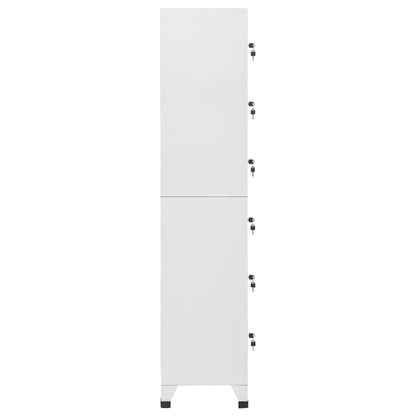 Schließfachschrank Hellgrau 38x40x180 cm Stahl