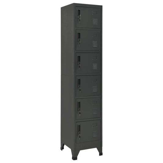 Locker cabinet anthracite 38x40x180 cm steel