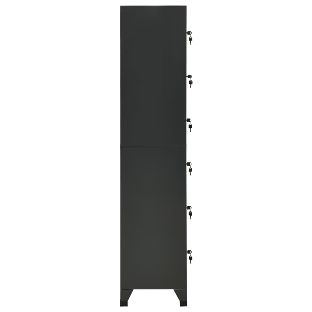 Locker cabinet anthracite 38x40x180 cm steel