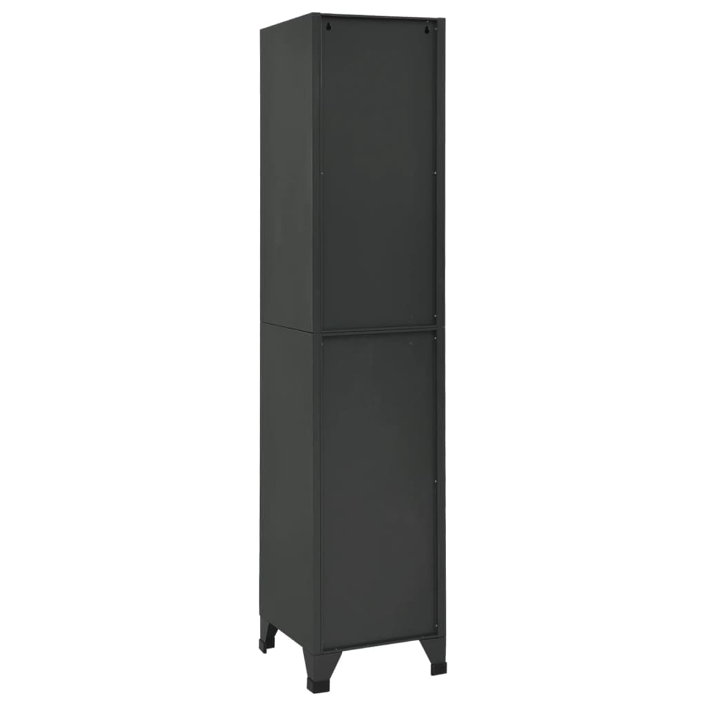 Locker cabinet anthracite 38x40x180 cm steel