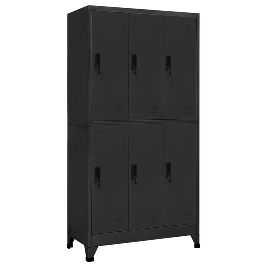 Armoire vestiaire anthracite 90x45x180 cm acier