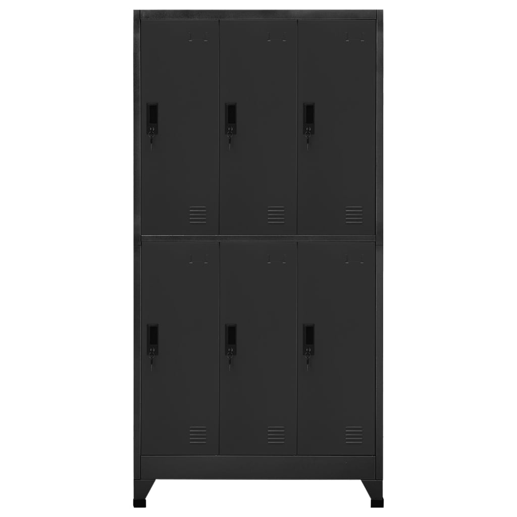 Armoire vestiaire anthracite 90x45x180 cm acier