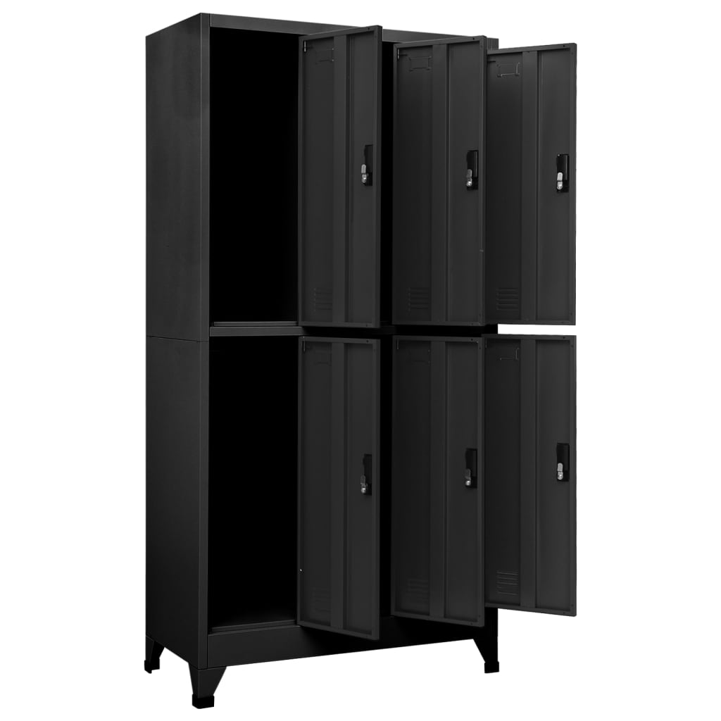 Armoire vestiaire anthracite 90x45x180 cm acier
