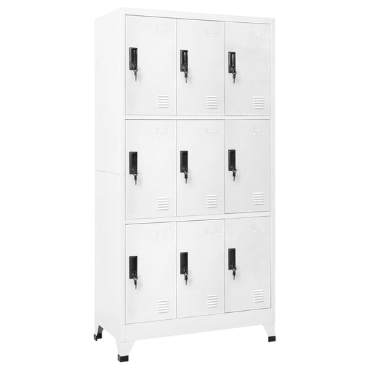 Armoire vestiaire blanche 90x45x180 cm en acier