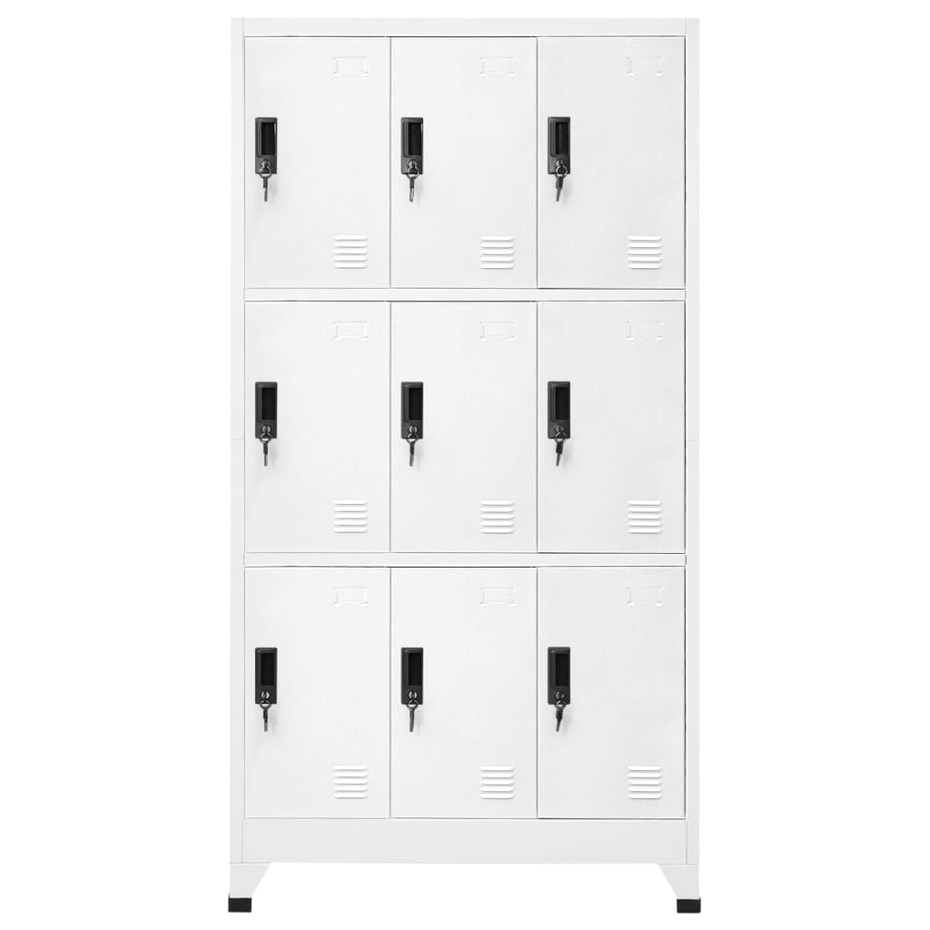 Armoire vestiaire blanche 90x45x180 cm en acier