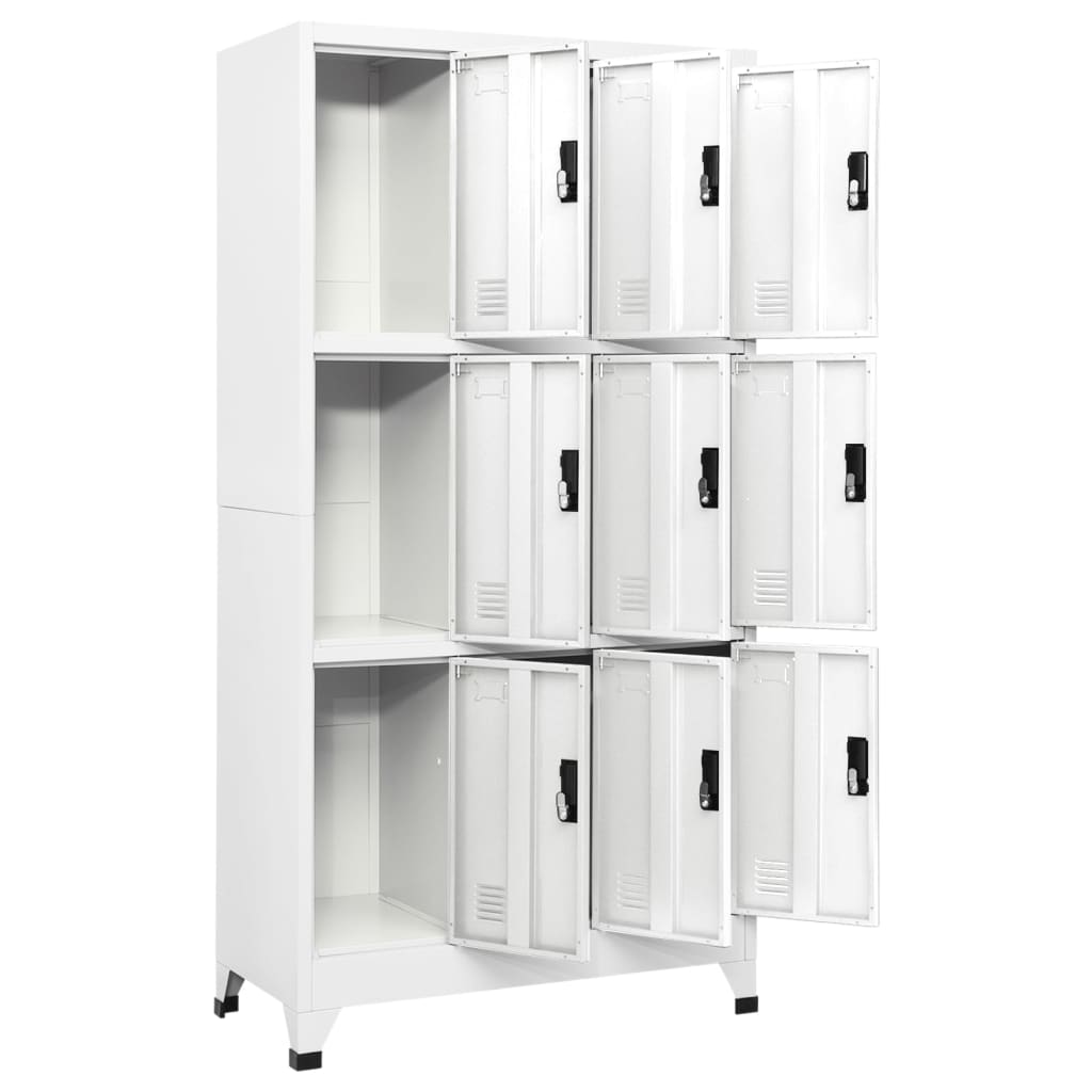 Armoire vestiaire blanche 90x45x180 cm en acier