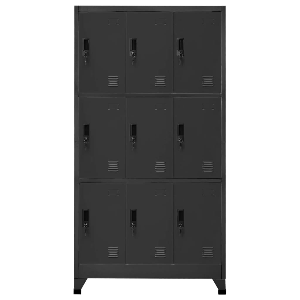 Armoire vestiaire anthracite 90x45x180 cm acier