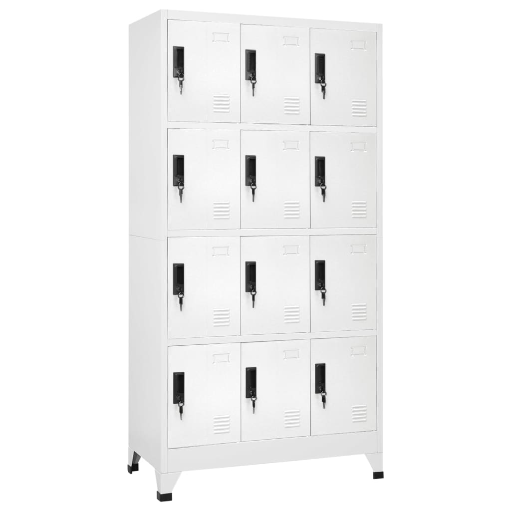 Armoire vestiaire blanche 90x45x180 cm en acier