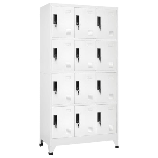 Armoire vestiaire blanche 90x45x180 cm en acier