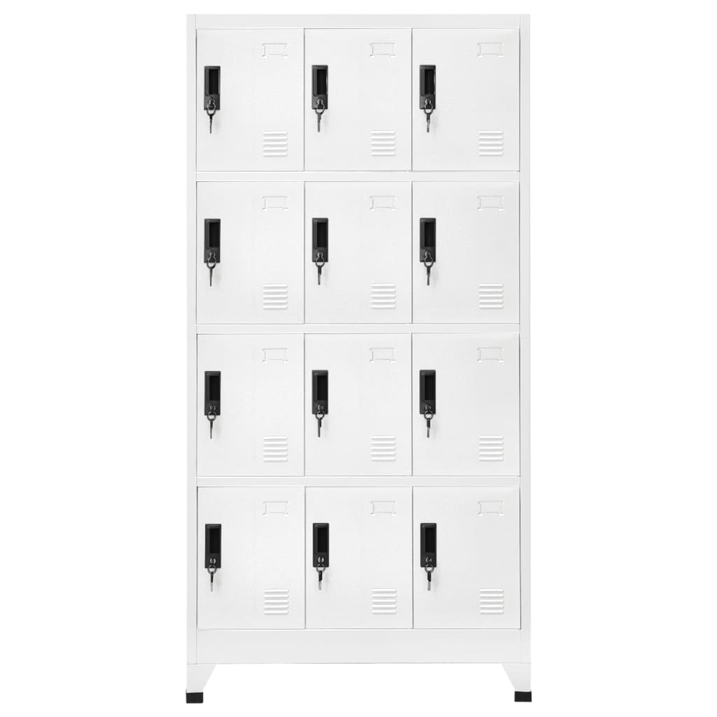 Armoire vestiaire blanche 90x45x180 cm en acier
