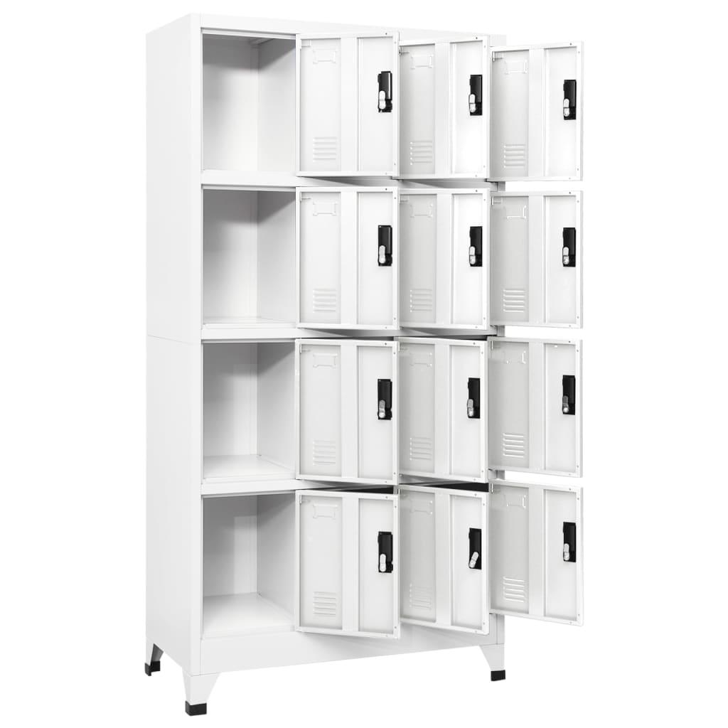 Armoire vestiaire blanche 90x45x180 cm en acier