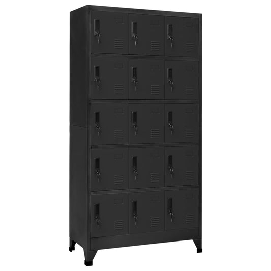 Locker cabinet anthracite 90x40x180 cm steel