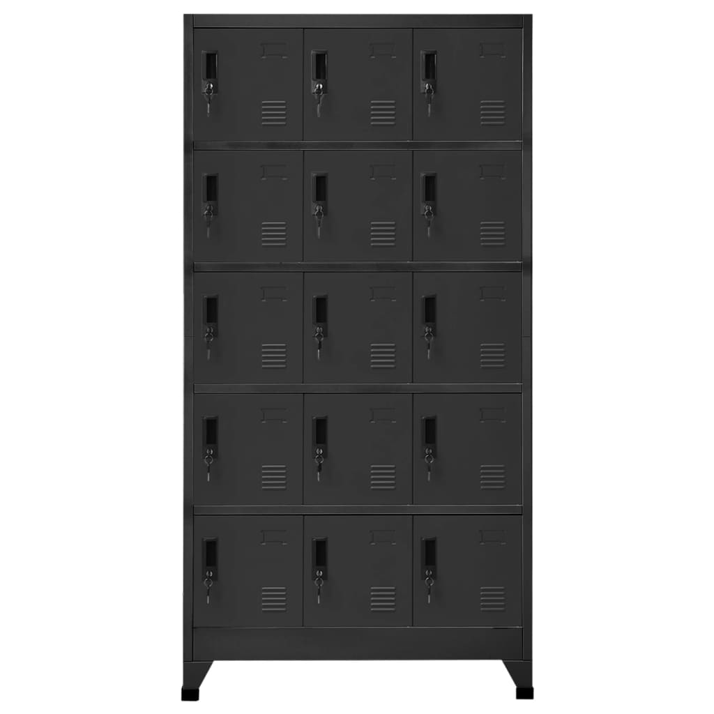 Locker cabinet anthracite 90x40x180 cm steel