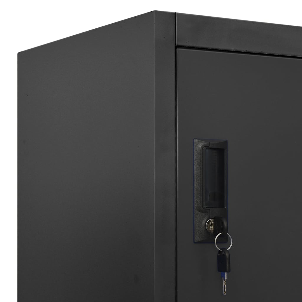 Locker cabinet anthracite 90x40x180 cm steel