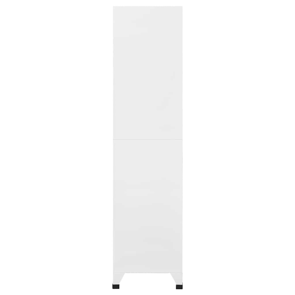 Schließfachschrank Hellgrau und Dunkelgrau 90x40x180 cm Stahl