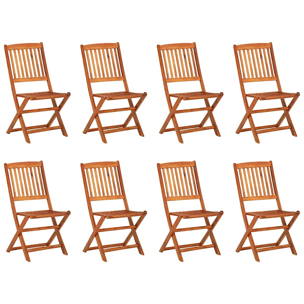 9-tlg. Garten-Essgruppe 180x90x75 cm Massivholz Akazie