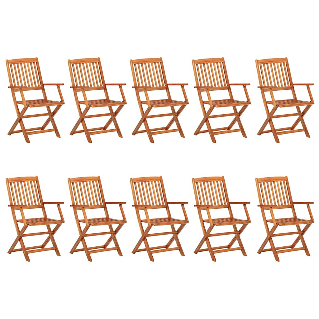 11-tlg. Garten-Essgruppe 220x90x75 cm Massivholz Akazie