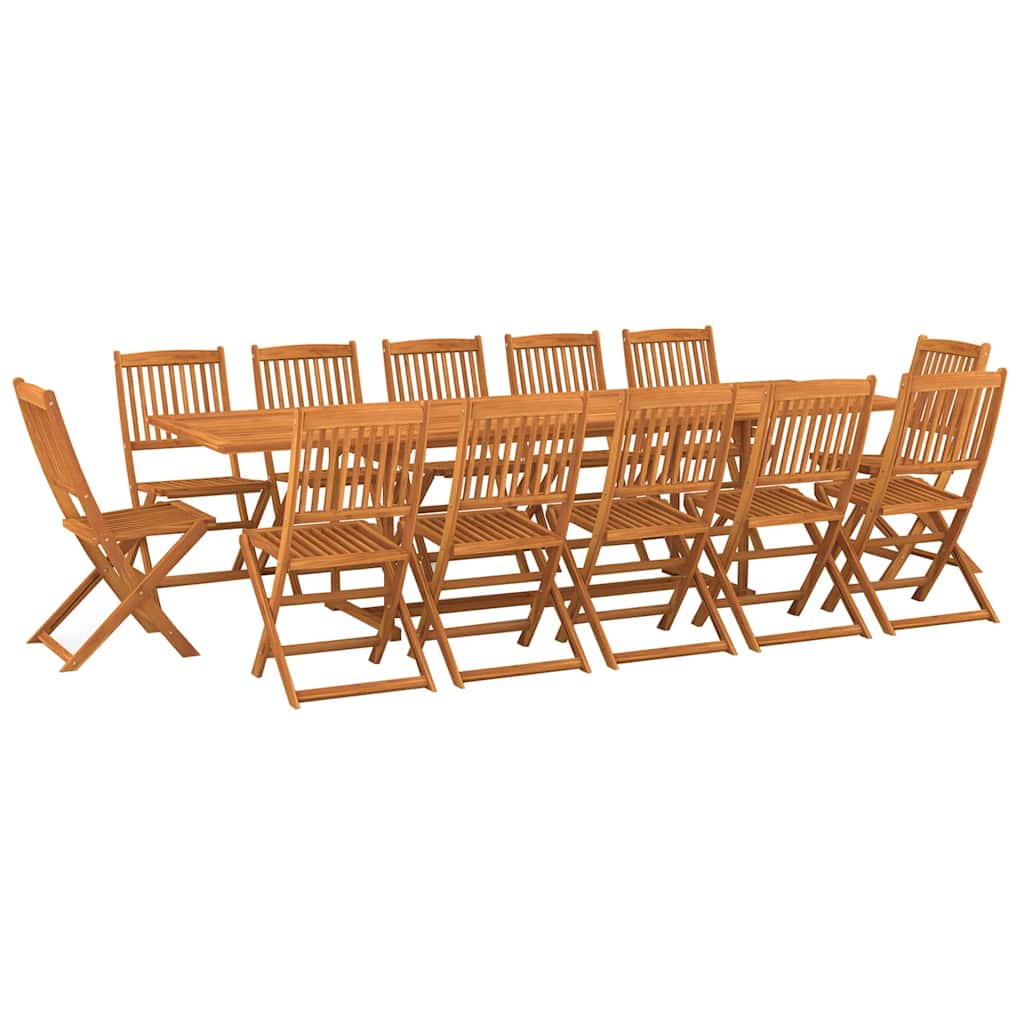 13-tlg. Garten-Essgruppe 280x90x75 cm Massivholz Akazie