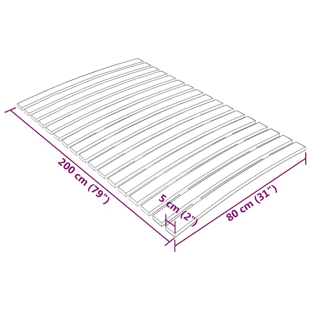 Bettlattenrost Ersatz mit 17 Latten 80x200 cm