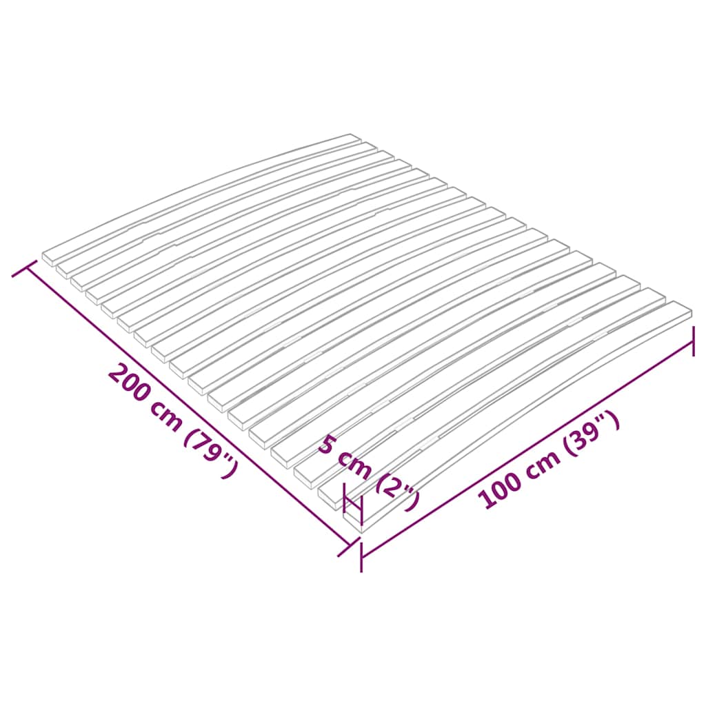 Bettlattenrost Ersatz mit 17 Latten 100x200 cm
