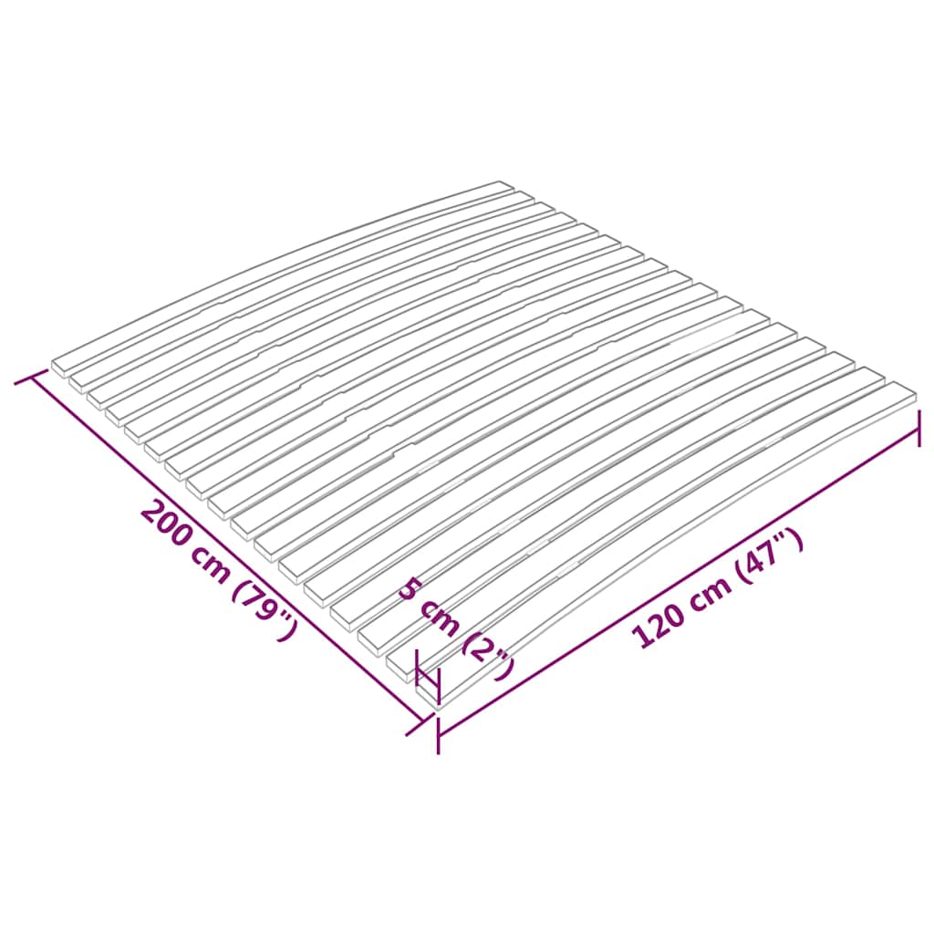 Bettlattenrost Ersatz mit 17 Latten 120x200 cm
