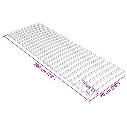 Bettlattenrost Ersatz mit 24 Latten 70x200 cm