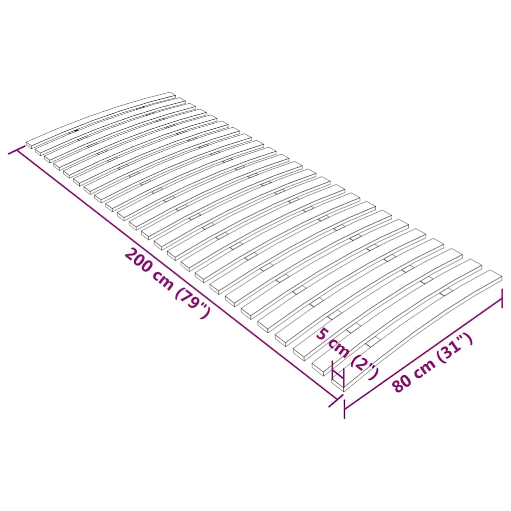 Bettlattenrost Ersatz mit 24 Latten 80x200 cm
