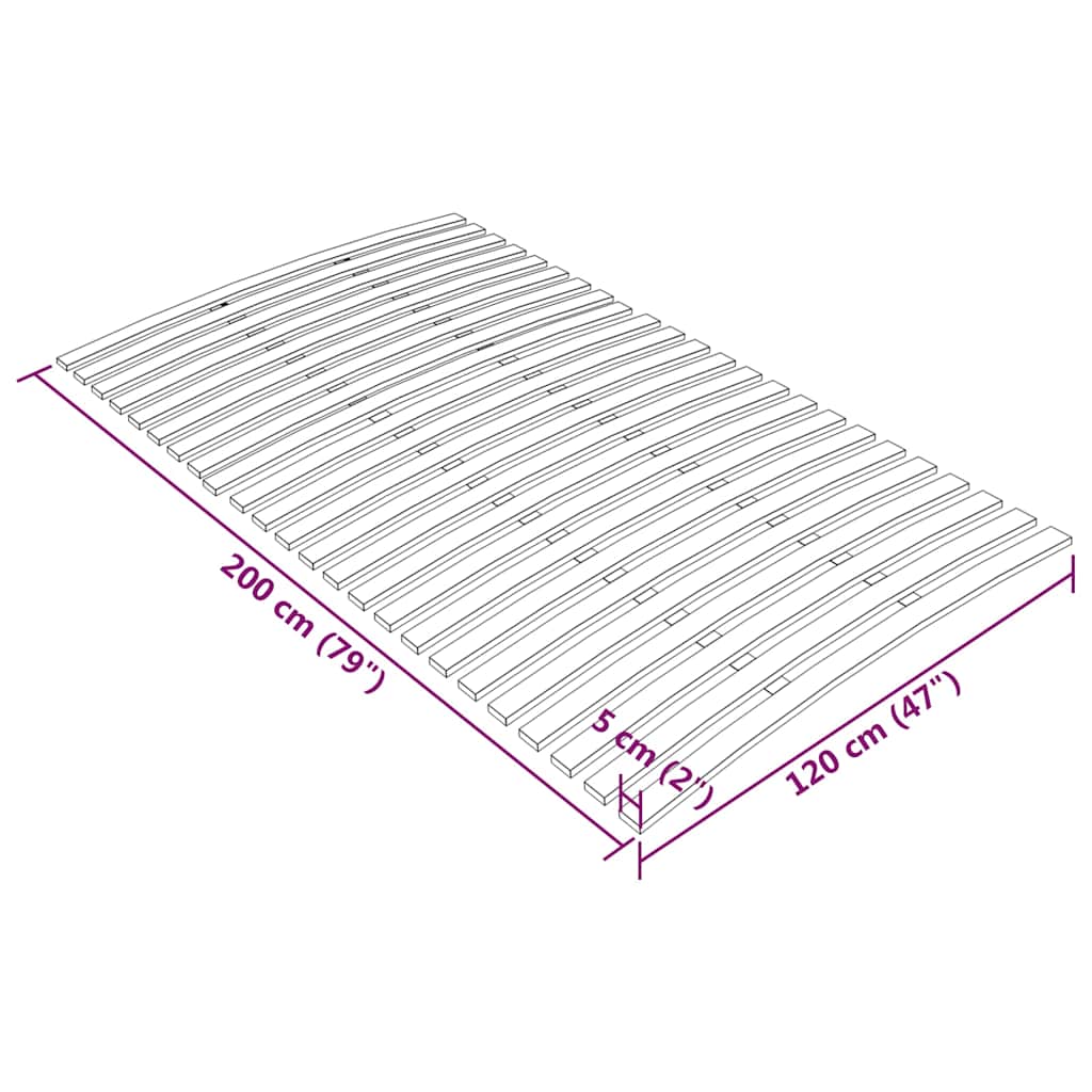 Bettlattenrost Ersatz mit 24 Latten 120x200 cm