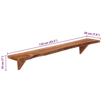 Wandregale 2 Stk. 110x20x18 cm Massivholz Akazie