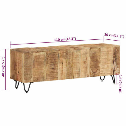 TV-Schrank 110x30x40 cm Massivholz Mango