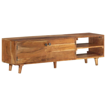 TV-Schrank Massivholz Akazie Honigfarbenes Finish 140x30x40 cm
