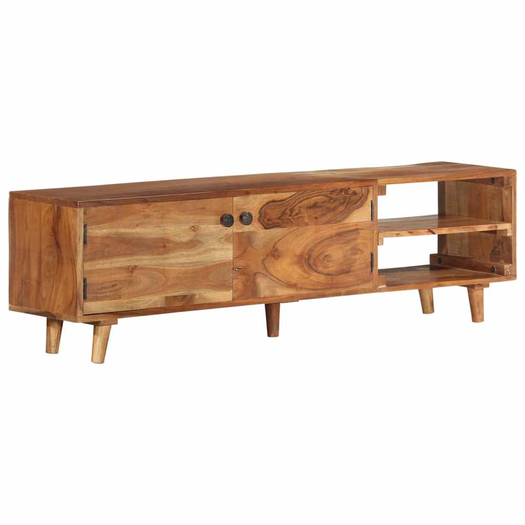 TV-Schrank Massivholz Akazie Honigfarbenes Finish 140x30x40 cm