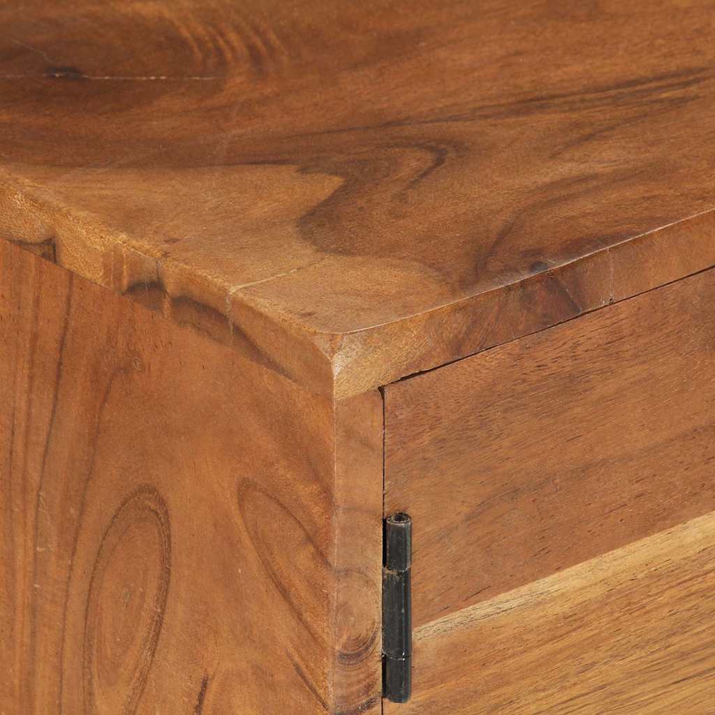 TV-Schrank Massivholz Akazie Honigfarbenes Finish 140x30x40 cm
