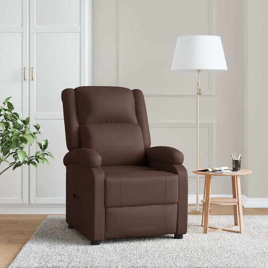Relaxsessel Braun Kunstleder