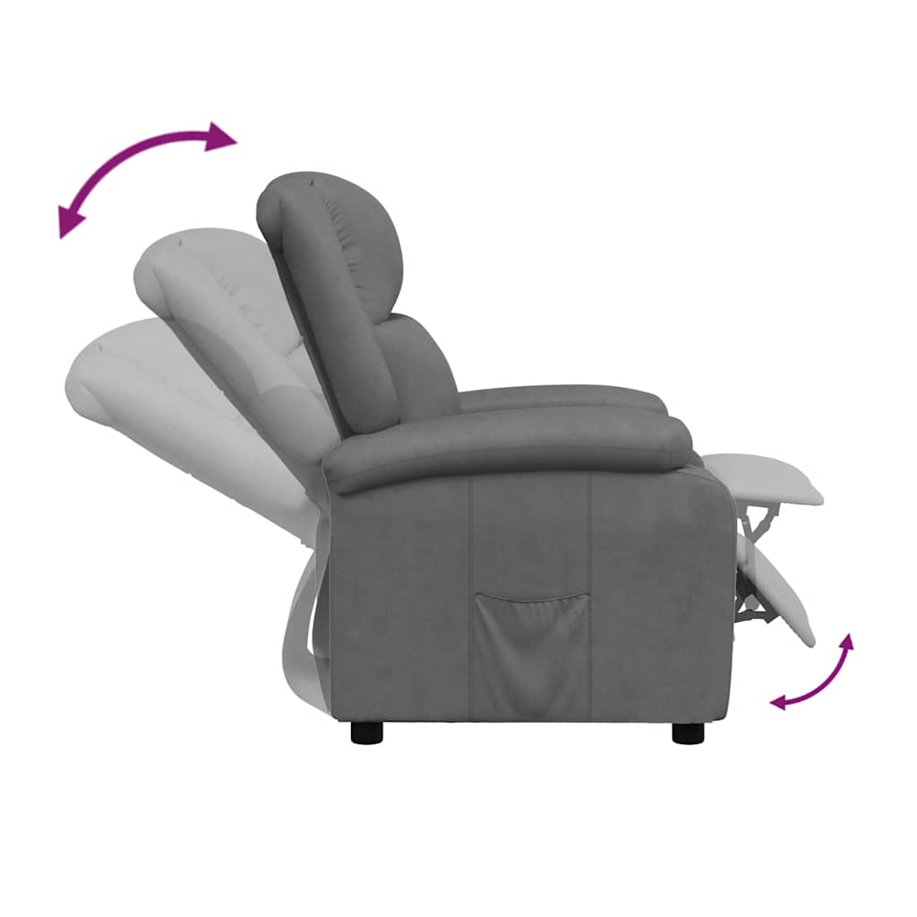 Relaxsessel Grau Kunstleder