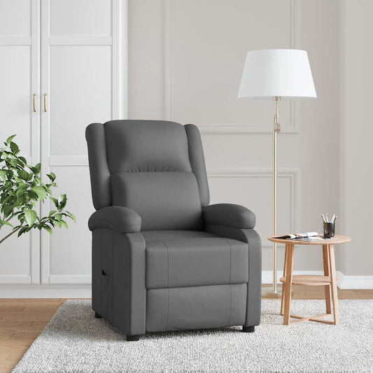 Relaxsessel Grau Kunstleder