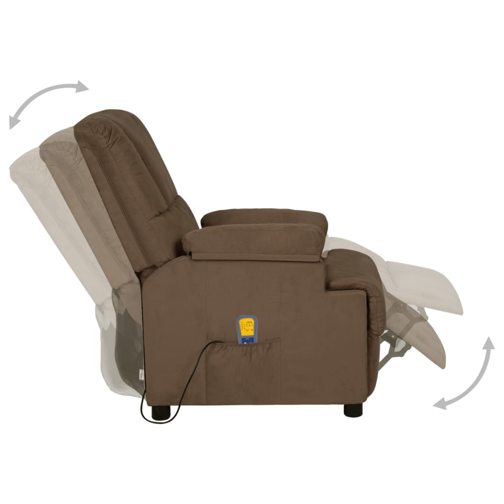 Massagesessel Braun Mikrofasergewebe