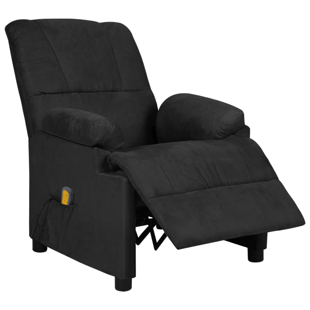 Massagesessel Schwarz Mikrofasergewebe