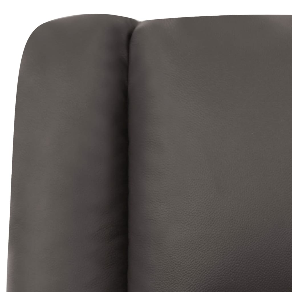 Relaxsessel Grau Echtleder