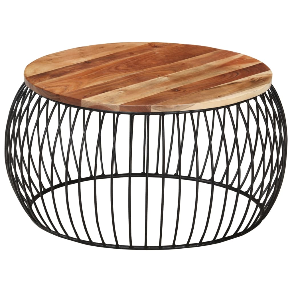 Table basse Ø68 cm en bois d'acacia massif