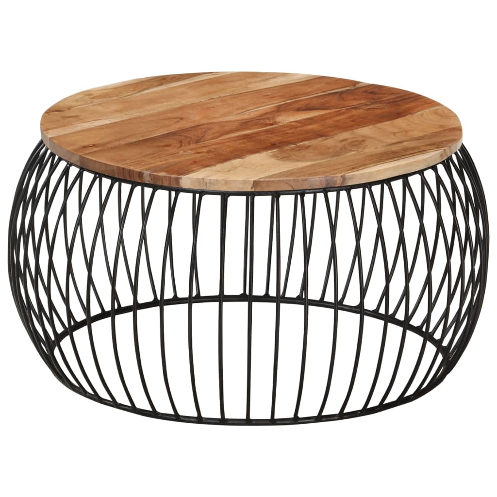 Table basse Ø68 cm en bois d'acacia massif